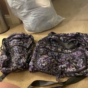 Vera Bradley waterproof travel backpack and bag